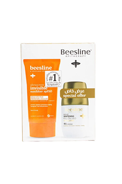 Beesline كريم ألترا سكرين غير مرئي للحماية من الشمس بعامل حماية 50+ مع مزيل ع...
