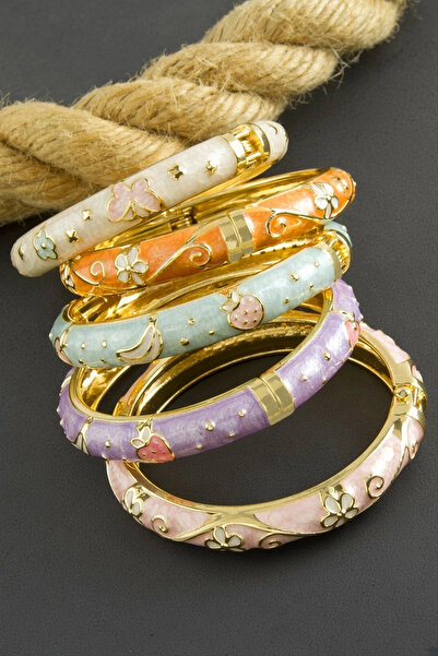 Generic Brand Stone and Enamel Cuff Children's Bracelet