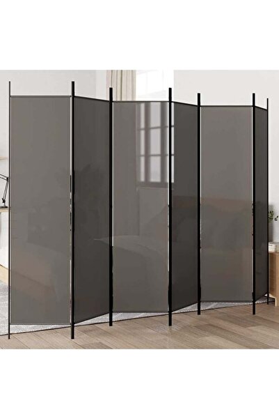 vidaxl 6-Panel Room Divider Anthracite 300 x 200 cm Fabric