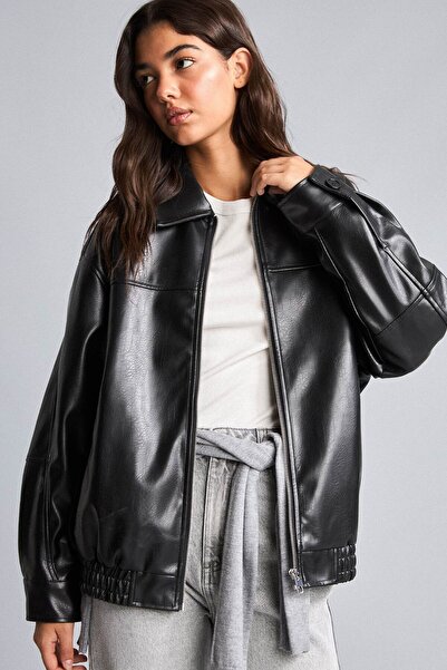 DeFacto Winter Jackets - Black - Relaxed fit