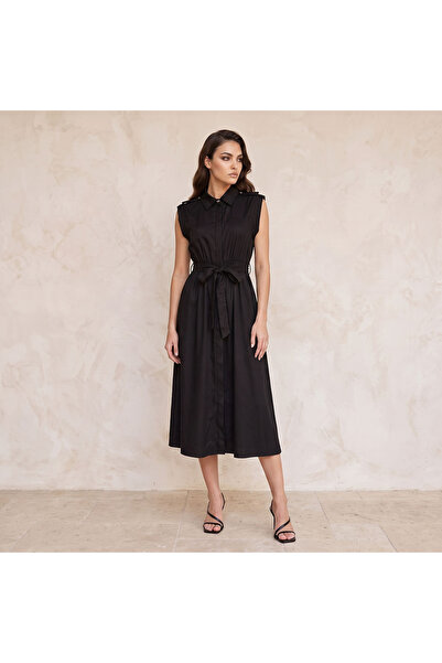 FAV FRONT WRAP SHORT SLEEVE MIDI DRESS