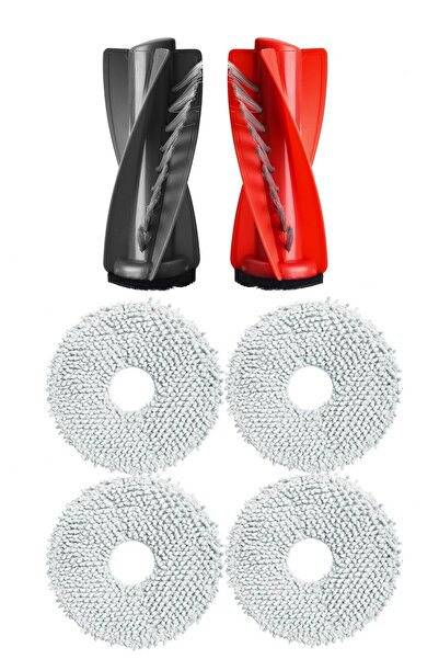 Rovexa Roborock Qrevo Curv Compatible 1 Main Brush 4 Mop Fiber Mops
