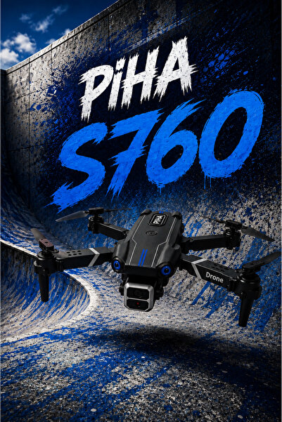 piha S760 drone Fırçalı Motor 2Batarya&25Dakika Uçuş Taşıma Çantalı