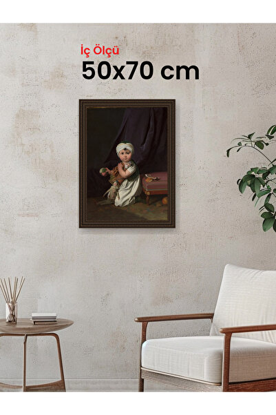 HARS Gallery Klasik Kahverengi Çerçeve 50 x 70 cm Şeffaf Korumalı PVC