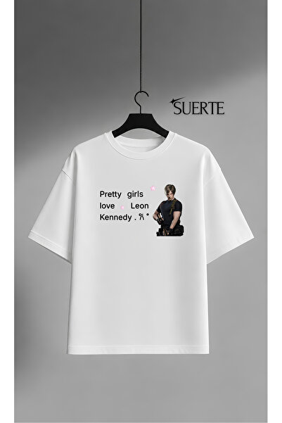 Leon S. Kennedy Memes Tasarım Baskılı Unisex Yüksek Baskı Kaliteli %100 Pamuklu T-shirt