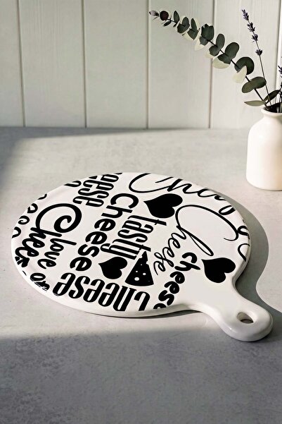 Rivaİstanbul Cheese Keraart Tasty Cheese Presentation Plate 26 cm