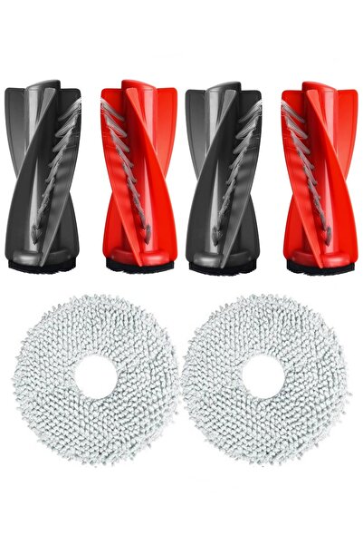 Rovexa Roborock Qrevo Curv Compatible 2 Main Brushes 2 Mop Fiber Mops