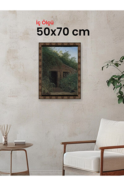 HARS Heritage Eskitme Kahverengi Çerçeve 50 x 70 cm Şeffaf Korumalı PVC