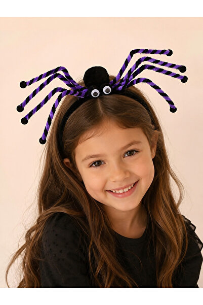 BUCHE Halloween Örümcek Taç Siyah Turuncu Çocuk Saç Tacı – Cadılar Bayramı Ak...