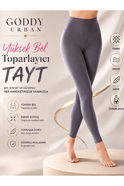 Goddy Leggings - Gray - High Waist