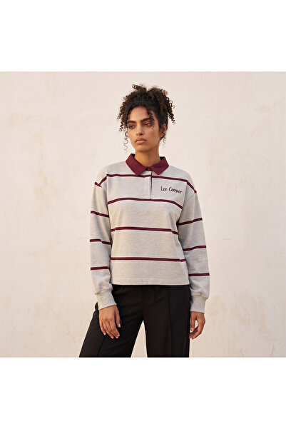 Lee Cooper قميص رياضي مخطط للرجبي