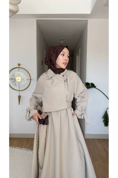 salisburys Modest Trench Coats - Beige - Tunic