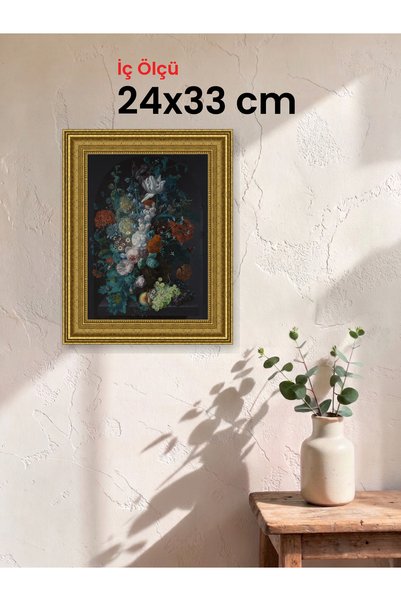HARS Gallery Klasik Altın Çerçeve 24 x 33 cm Şeffaf Korumalı PVC