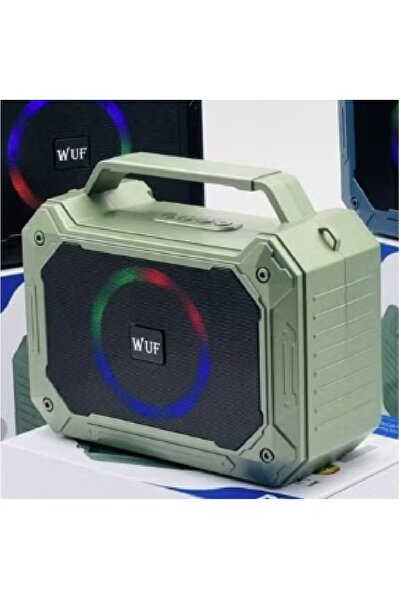 WUF مكبر صوت بلوتوث محمول متعدد الألوان W39 مع راديو FM وUSB وTF وAux وميكروفون