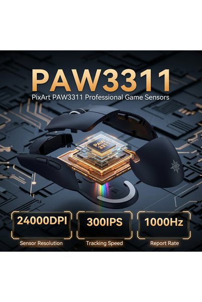 Inca IMG-325MX 24K DPI PAW3311 Sensörlü 1000Hz Kablolu Kablosuz Bluetooth Gaming Mouse