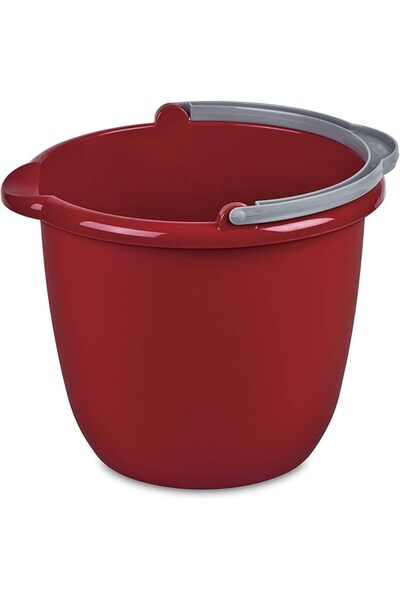 Sterilite Sterilite 10 Quart Red Faucet Bucket 11205812, 10 Quart