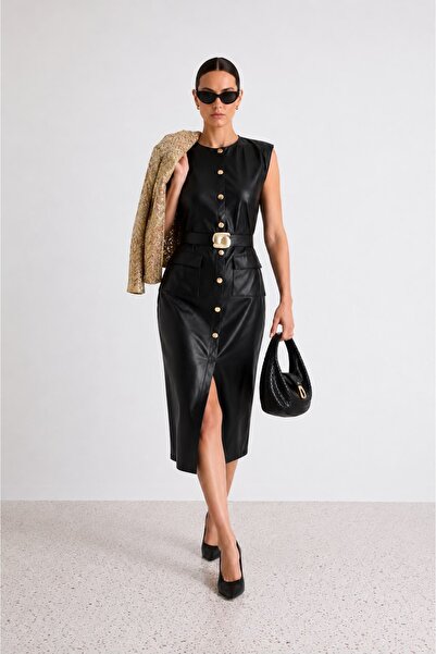 Grenj Fashion Dresses - Black - Midi