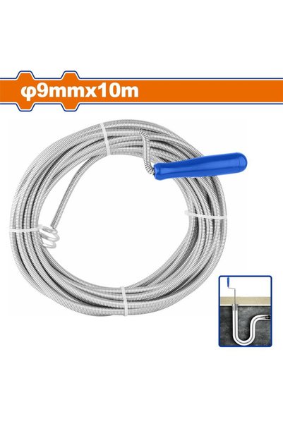 WADFOW Sondă pentru Desfundat Țevi – 10m, Metal, Mâner de Acționare