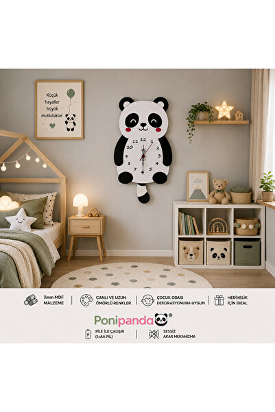 Genel Markalar PONİPANDA PANDA FİĞÜRLÜ SARKAÇLI SAAT