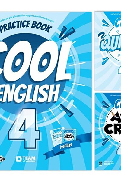 TEAM ELT PUBLISHING 4. Sınıf Cool English Practice Book + Quizzes + Art & Cra...
