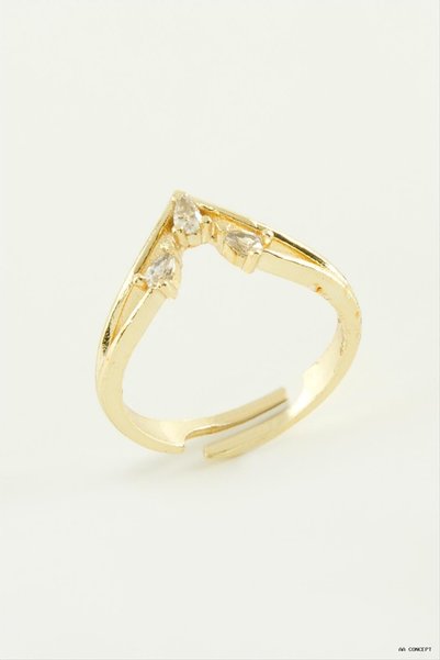 ZERO LAND CONCEPTA Arrow Ring with Zircon Stone (163101) Yellow