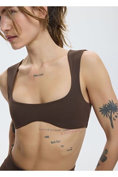 y.orstruly BARDOT BRALETTE - KADIN KARE YAKA YUMUŞAK DOKULU GENİŞ ASKILI MİNİ...