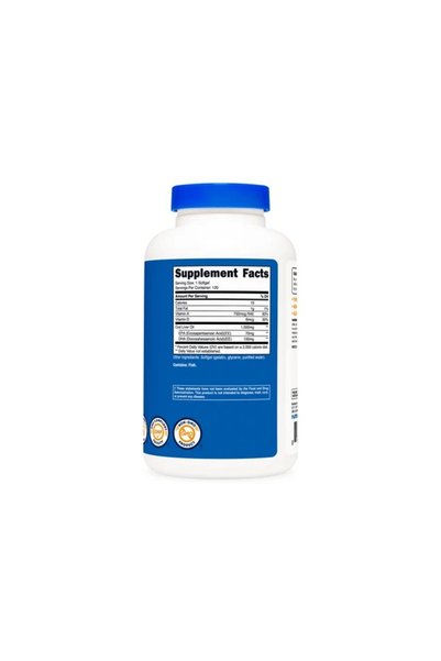 Nutricost Cod Liver Oil 1000 Mg (120 Softgels) - Cod Liver Oil (Omega-3, Vitamin a & D3)