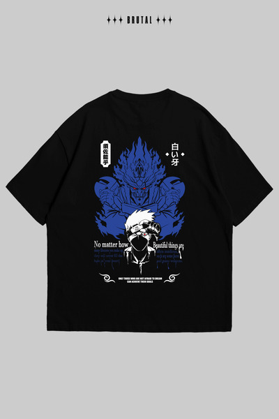 Naruto Kakashi & Susanoo Sırt Baskılı Anime Tişört Oversize Unisex