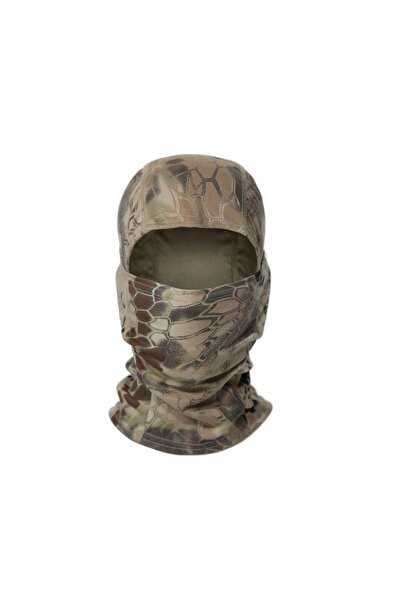 ITIMPORT Cagulă militară termoactivă tactică ASG cu 1 orificiu, camuflaj maro