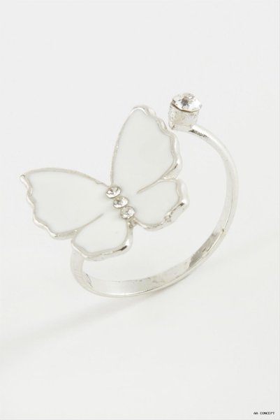 ZERO LAND Concepta Stone Enamel Ring (04700) Silver Color