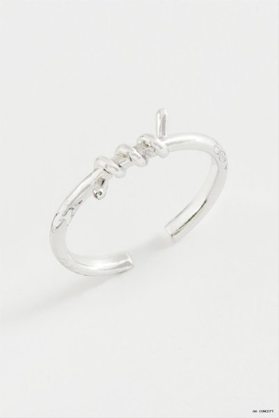 ZERO LAND CONCEPTA Wrapped Metal Ring (160950) Silver Color
