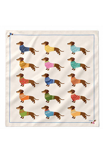 Fullare Daschund Club Daschund Köpek Desenli Bandana