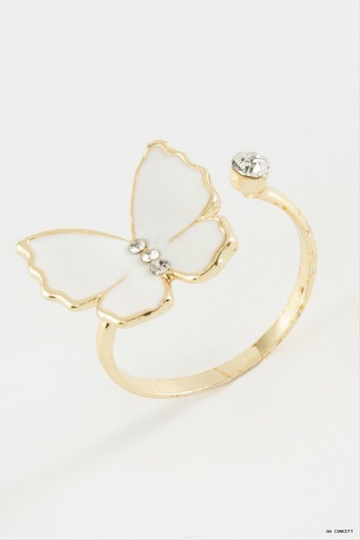 ZERO LAND Concepta Stone Enamel Ring (04722) Small White