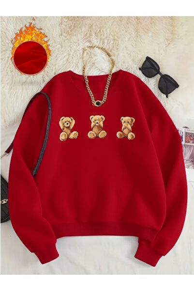 uyguntarz Sweatshirts - Red - Casual