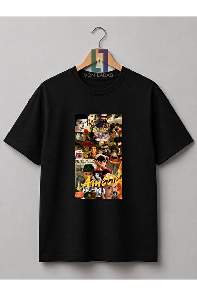 Grafftee Clothing Βαμβακερό μπλουζάκι Amelie Vintage Movie Graphic Unisex Νέα...
