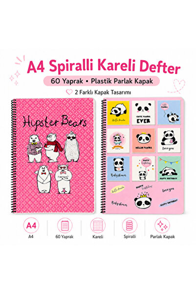 FLY COLOR A4 Spiralli 60 Yaprak Okul Defteri