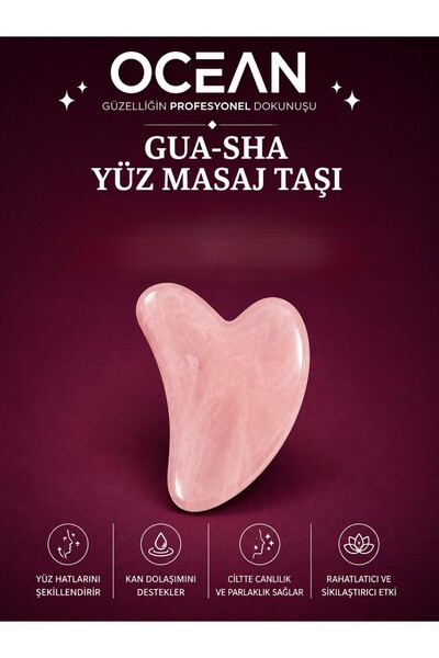 Defnail Gua Sha Yüz Masaj Taşı Pembe Kuvars