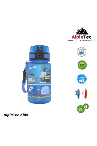 AlpinTec Παιδικό Μπουκάλι Νερού Τριτάν 350ml Μπλε Πειρατικό