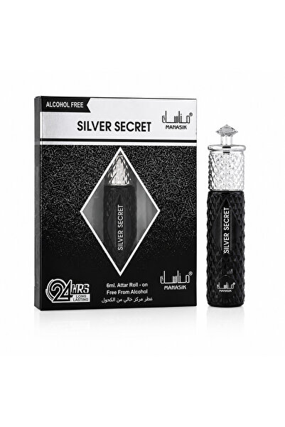MANASIK Ουνισέξ συμπυκνωμένο άρωμα, Silver Secret Attar Roll-On χωρίς αλκοόλ,...