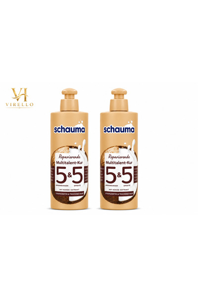 Schauma Set 2 x 300 ml Reparierende Multitalent-Kur 5&5, tratament reparator ...