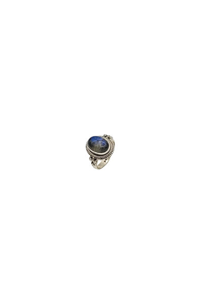 Eylül silver Inel din argint 925 patinat cu labradorit oval, stil etnic