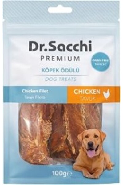 Dr. Sacchi Dr.Sacchi Premium Tavuk Fileto Tahılsız Köpek Ödülü 100 Gr