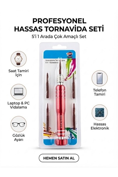 Tornavida Seti, 4'dü 1 Arada, Hassas Tornavida Seti, Taşınabilir Tornavida Seti