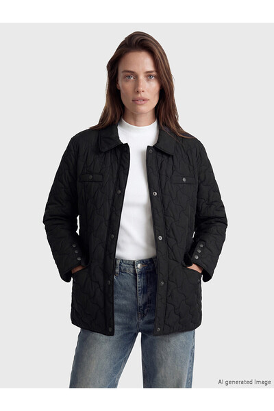 LC Waikiki TexX Store Kalitesi LCW Grace Siyah Kapitone Standart & Regular Ka...