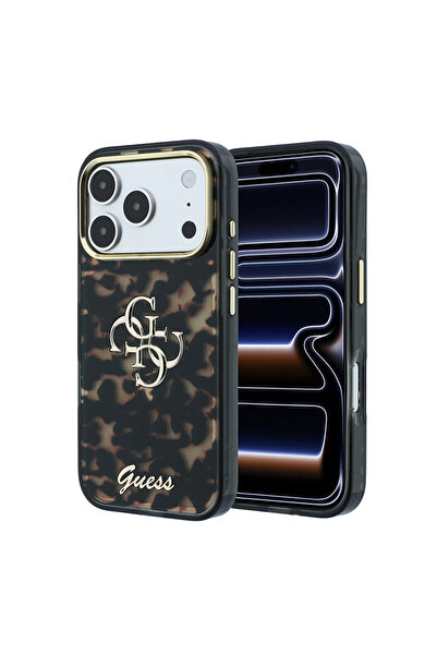 Guess Θήκη για Apple iPhone 18 Pro / 17 Pro, Guess, IML 4G Metal Script, Καφέ