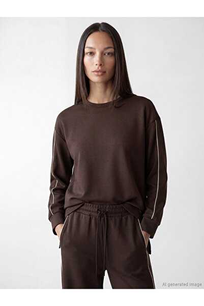 LC Waikiki Alita City Farkıyla Lcw Everyday Brown Soft Touch Oversize Women's...