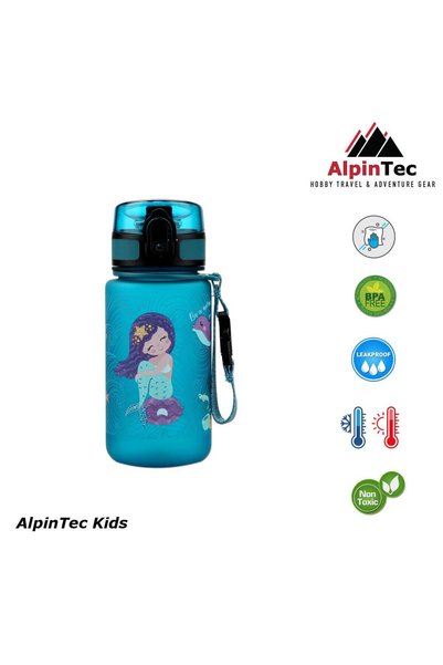 AlpinTec Παιδικό Μπουκάλι Τριτάν 350ml Γοργόνα Σιέλ
