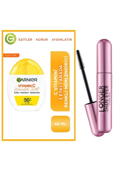 Flormar Longer Than Ever Mascara Black-Vitamin Wonder Tint 3 Effects in 1 Tin...