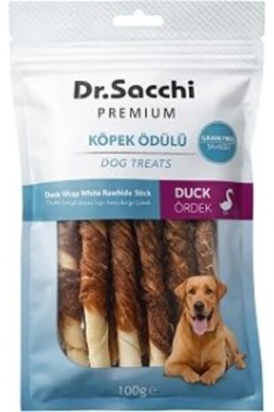 Dr. Sacchi Dr.Sacchi Premium Ördek Sargılı Beyaz Sığır Derisi Burgu Çubuk Tah...