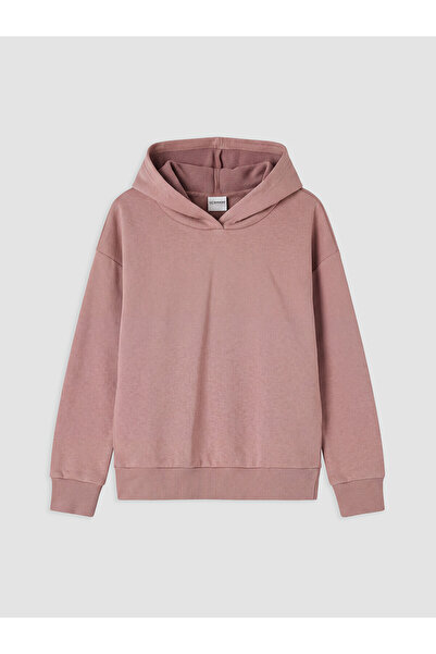 LC Waikiki Alita City Pink Hooded Sweatshirt for Girls with a Difference